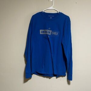 American Eagle Outfitters Royal Blue Graphic Long Sleeve